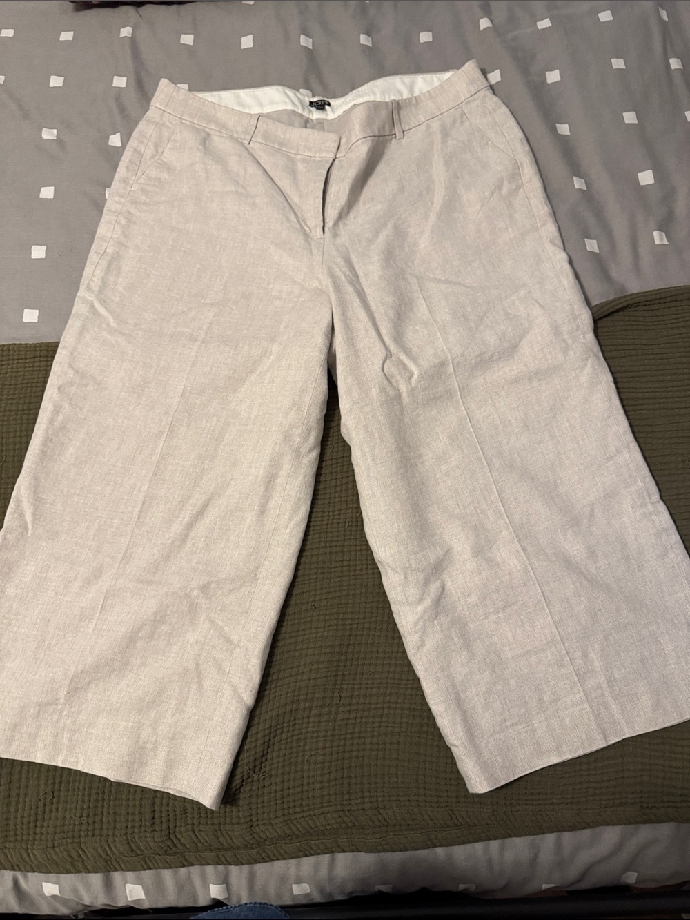 J. Crew Tan Linen Pants